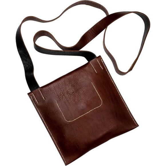 Crossbody Handbag Full Grain Veg-Tan Leather Small Purse Stylish Eco-Friendly - Picture 2 of 9